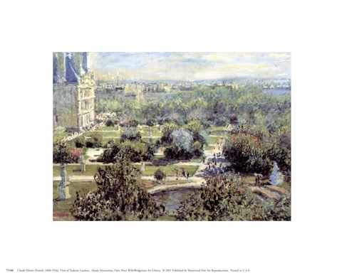 Framed View of Tuileries Gardens Print