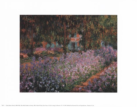 Framed Artist's Garden at Giverny, c.1900 Print