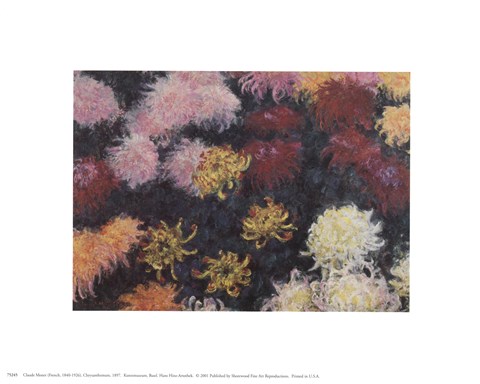 Framed Chrysanthemum, 1897 Print