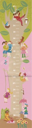 Framed Tree House Growth Chart Print
