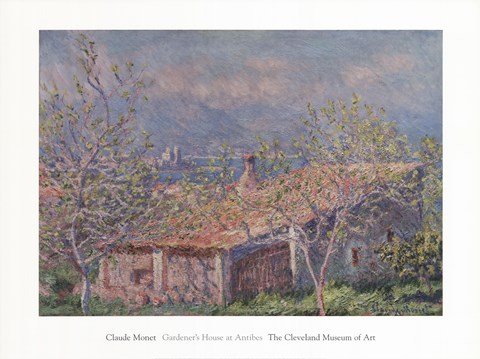 Framed Gardener&#39;s House at Antibes, 1888 Print
