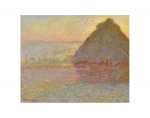 Framed Grainstack (Sunset), 1891 Print