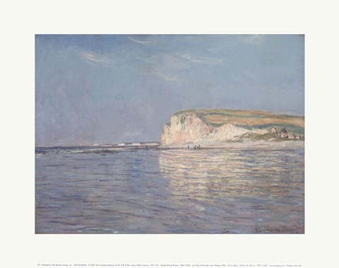 Framed Low Tide at Pourville, near Dieppe, 1882 Print