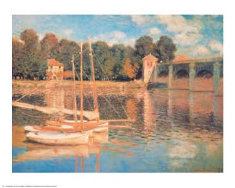 Framed Il Pont d'Argenteuil Print
