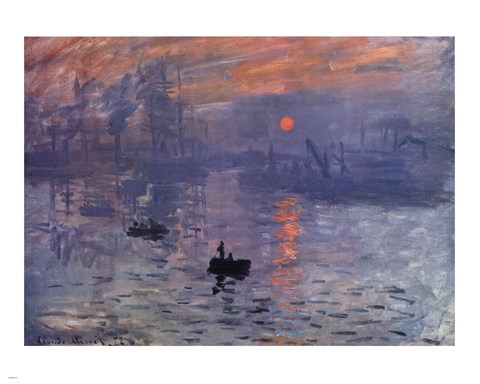 Framed Impression, Sunrise, c.1872 (blue) Print