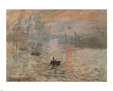 Framed Impression, Sunrise, c.1872 (green) Print