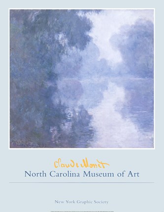 Framed Seine at Giverny, Morning Mists, 1897 Print