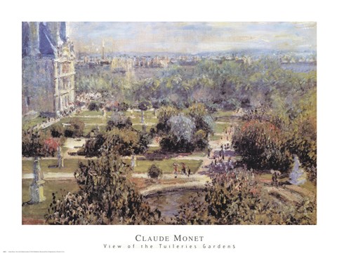 Framed View of Tuileries Gardens Print