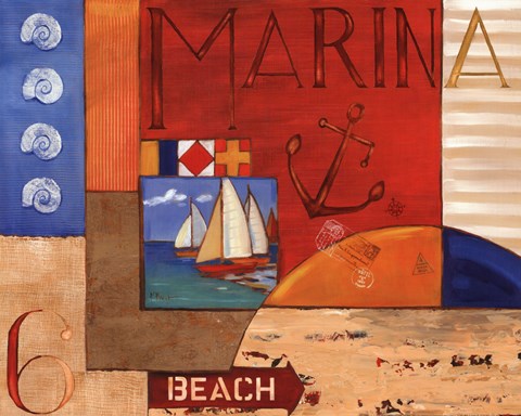 Framed Portofino Collage II Print