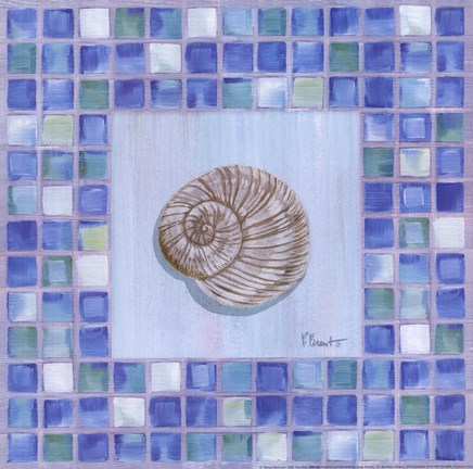 Framed Mosaic Moonshell Print