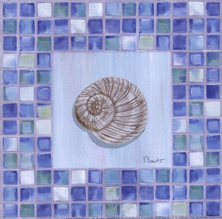 Framed Mosaic Moonshell - mini Print