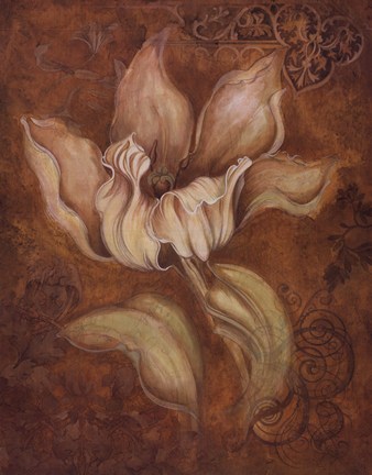 Framed Study in Ecru II Print