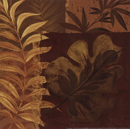 Framed Tropical Foliage I - mini Print
