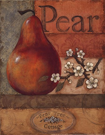 Framed Pear Crate - mini Print