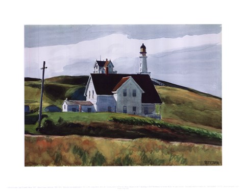 Framed Hill and Houses, Cape Elizabeth, Maine, 1927 Print