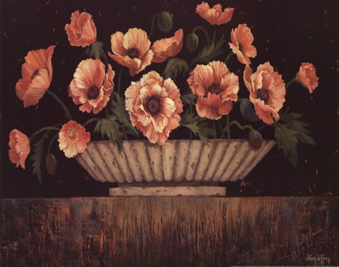 Framed Elegant Poppies - mini Print