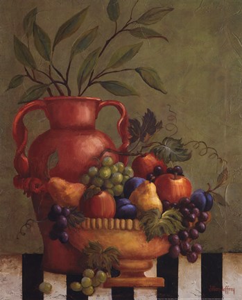 Framed Fresco Fruit I Print