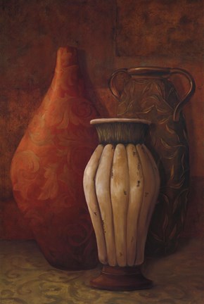 Framed Exotic Vessels I Print