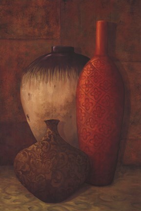 Framed Exotic Vessels II Print