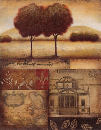 Framed Renaissance Landscape II Print