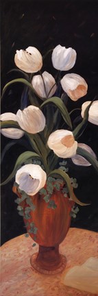 Framed Tulips by Night Print