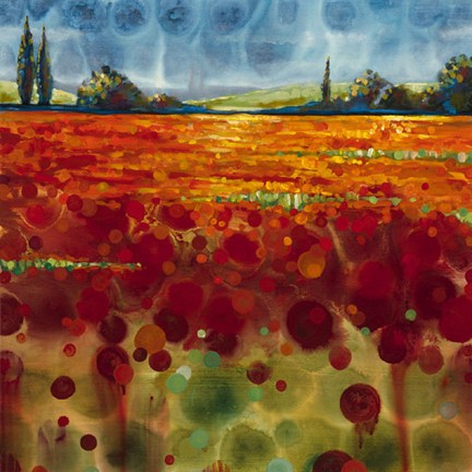 Framed Spring Meadows I Print