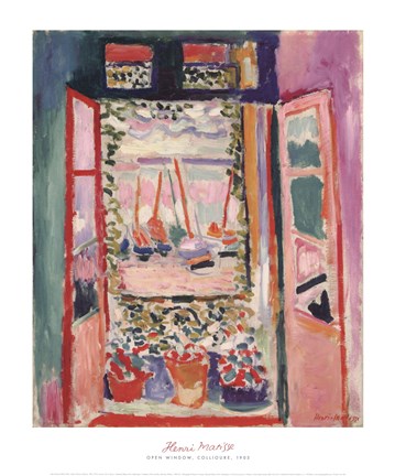 Framed Open Window, Collioure, 1905 Print