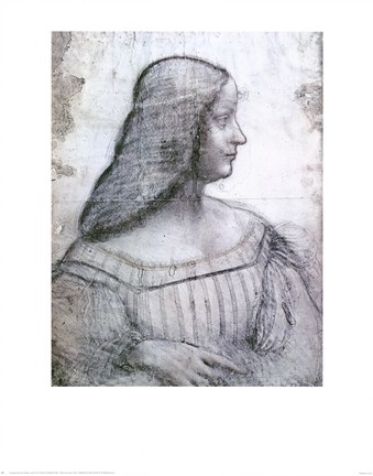 Framed Portrait of Isabella d'Este Print
