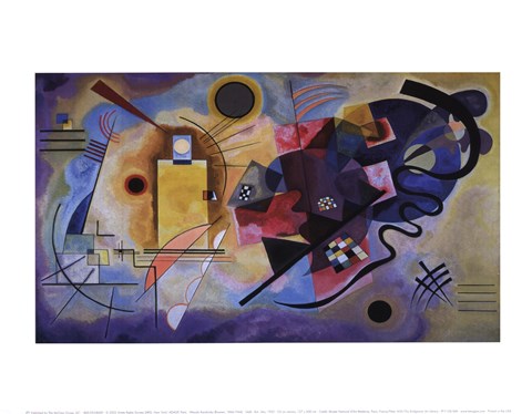 Framed Gelb, Rot, Blau, c.1925 Print