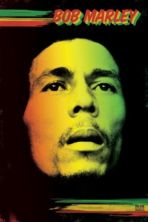 Framed Bob Marley - Face Print