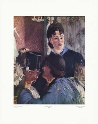 Framed Waitress Serving Print