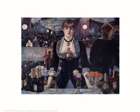 Framed Bar at the Folies Bergere Print