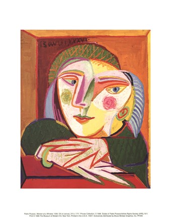 Framed Woman at a Window Print