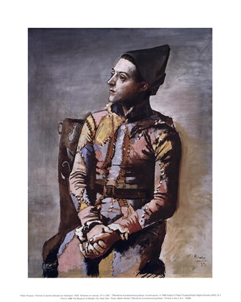 Framed Portrait of a Harlequin Print