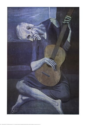 Framed Le Vieux Guitariste Print