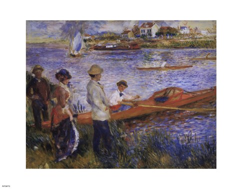 Framed Oarsmen at Chatou Print