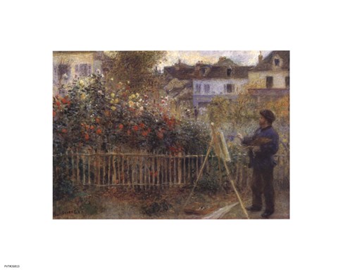 Framed Monet Painting in the Garden at Argenteuil, 1873 Print