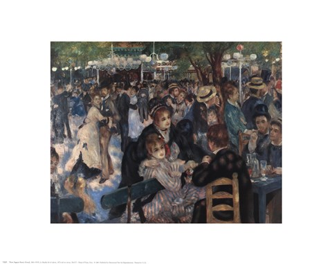Framed La Moulin de la Galette Print