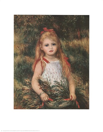 Framed Girl with a Sheaf of Corn Print