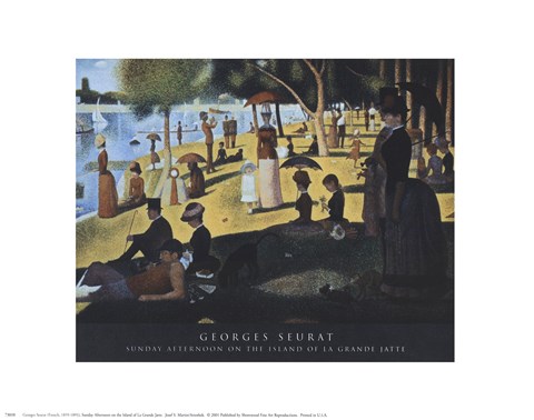 Framed Sunday Afternoon on the Island of La Grande Jatte, c.1886 Print