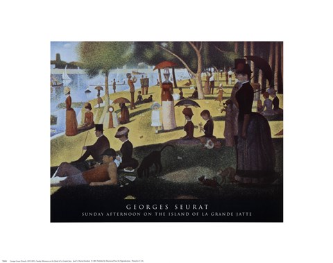 Framed Sunday Afternoon on the Island of La Grande Jatte, c.1886 Print