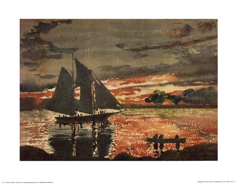 Framed Sunset Fires Print