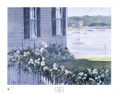 Framed Harbor Roses Print