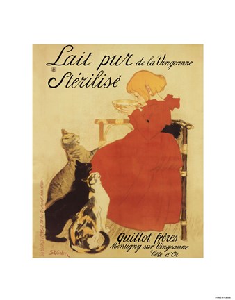 Framed Lait Sterilise Print