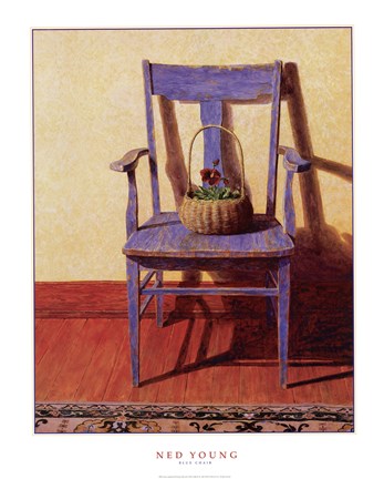 Framed Blue Chair Print