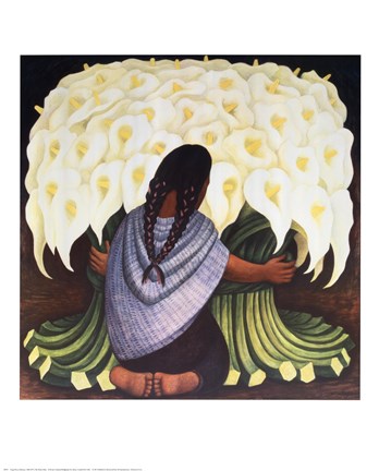 Framed Flower Seller Print
