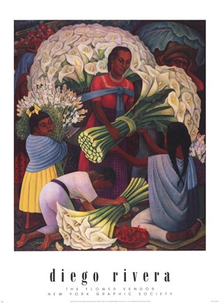 Framed Flower Vendor Print
