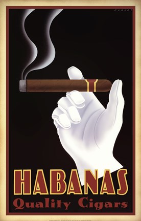 Framed Habanas Quality Cigars Print