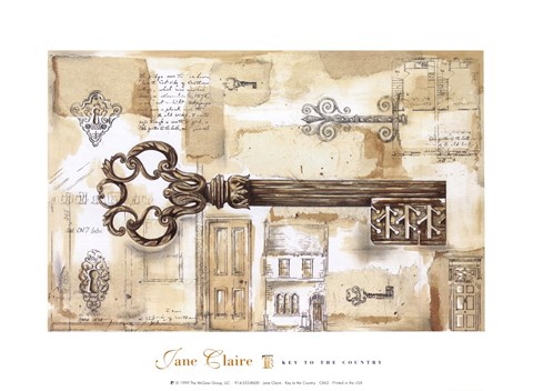 Framed Key to the Country Print