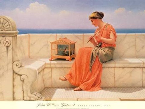 Framed Sweet Sounds, 1918 Print
